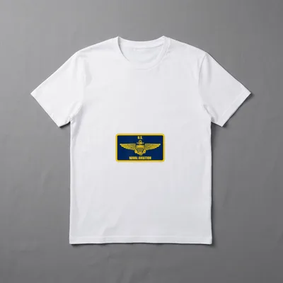 Naval Aviation Veteran T-Shirt – U.S. NAVAL AVIATION with gold wings and anchor badge on navy – Classic T-Shirt in Black