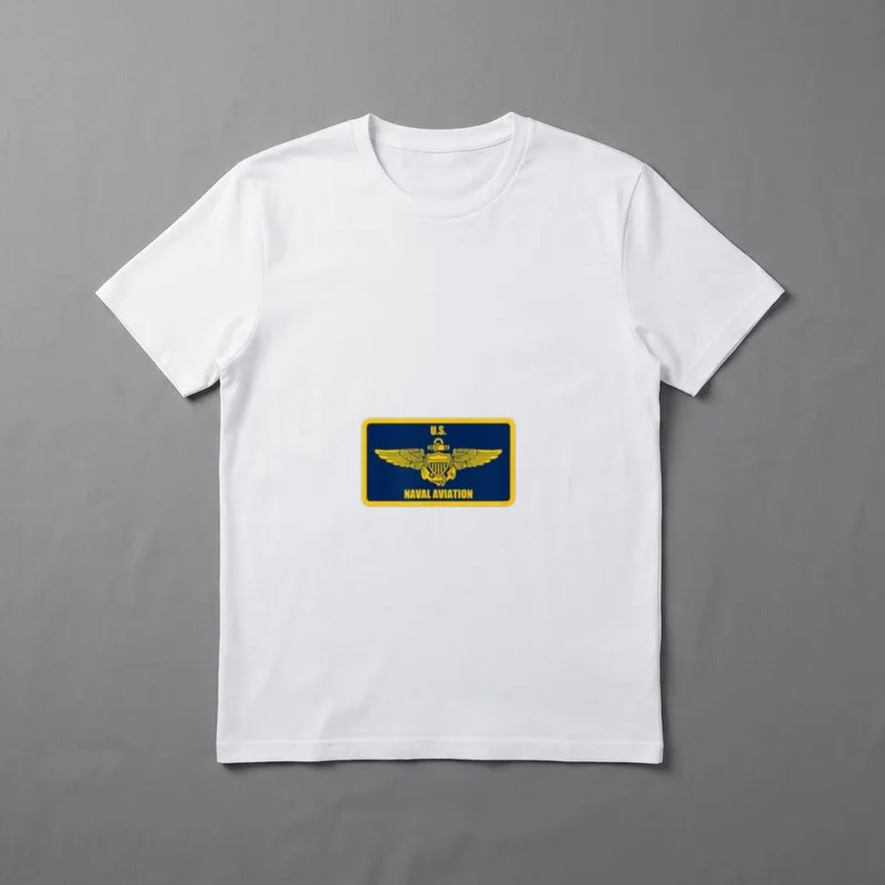 Naval Aviation Veteran T-Shirt – U.S. NAVAL AVIATION with gold wings and anchor badge on navy – Classic T-Shirt in Black