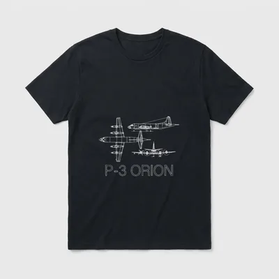 P3 Orion Navy Aircraft T-Shirt – Classic T-Shirt in Black
