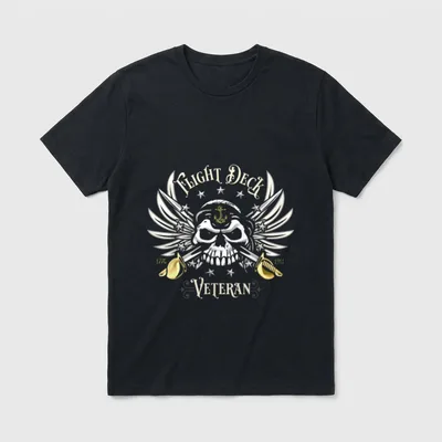 Flight Deck Skull T-Shirt – Classic T-Shirt in Black