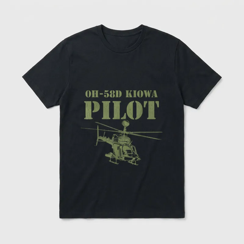 OH-58D Kiowa Warrior Helicopter Pilot Veteran T-Shirt – Classic T-Shirt in Black