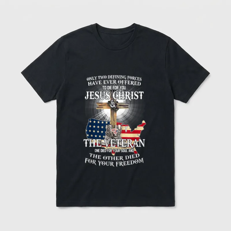 Christian Veteran Patriotic T-Shirt – Classic T-Shirt in Black