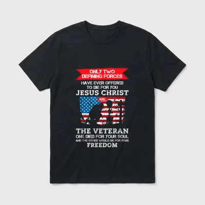 Christian Veterans Honor T-Shirt – Classic T-Shirt in Black