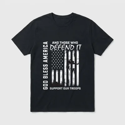 Support Our Troops Flag T-Shirt – Classic T-Shirt in Black