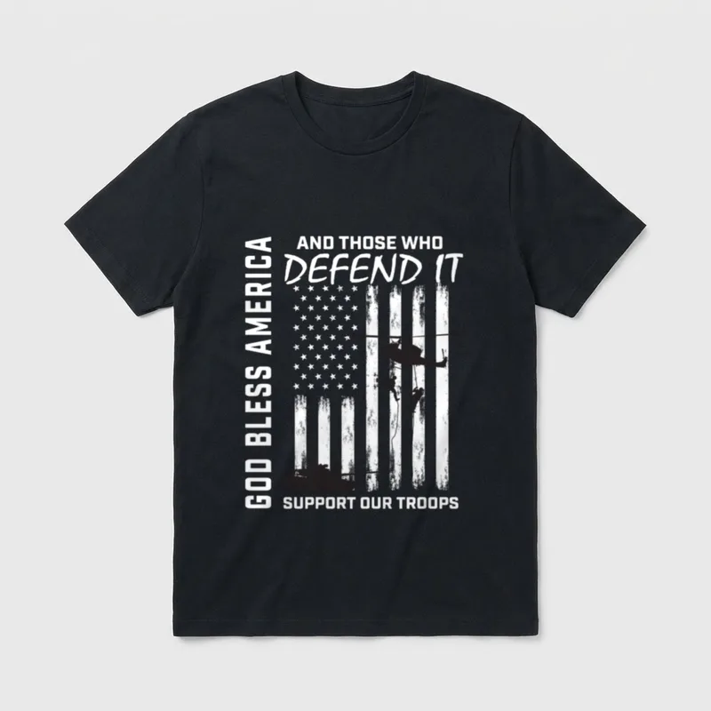 Support Our Troops Flag T-Shirt – Classic T-Shirt in Black