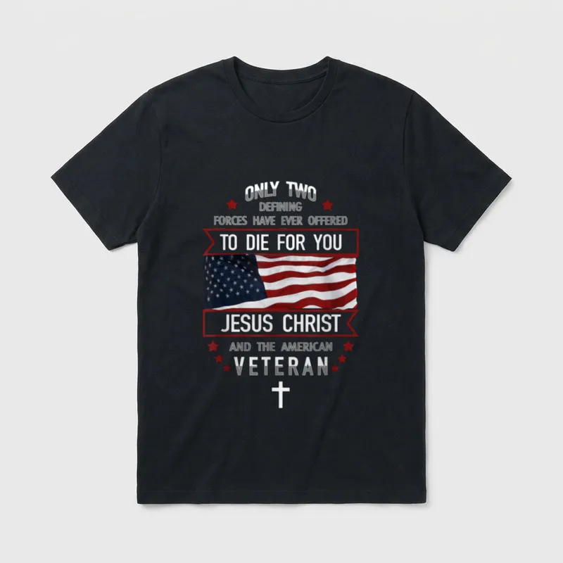 Veteran And Jesus T-Shirt – Classic T-Shirt in Black