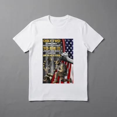 Two Defining Forces Jesus Christ Flag T-Shirt – Classic T-Shirt in Black