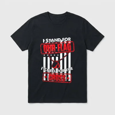 I Stand for Our Flag Christian T-Shirt – Classic T-Shirt in Black