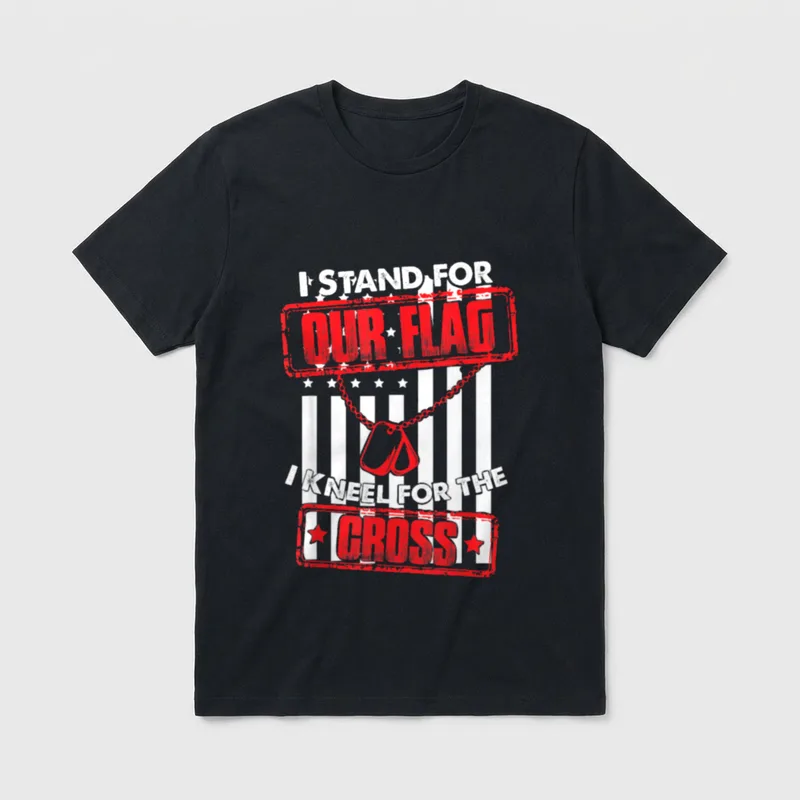 I Stand for Our Flag Christian T-Shirt – Classic T-Shirt in Black