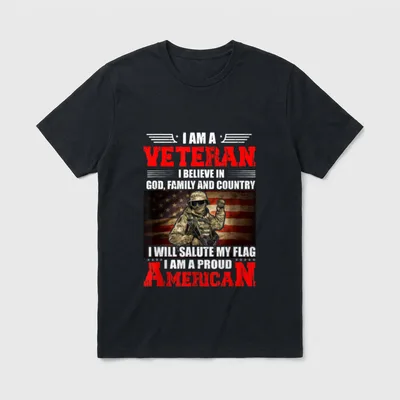 I'm a Veteran I Believe T-Shirt – Classic T-Shirt in Black