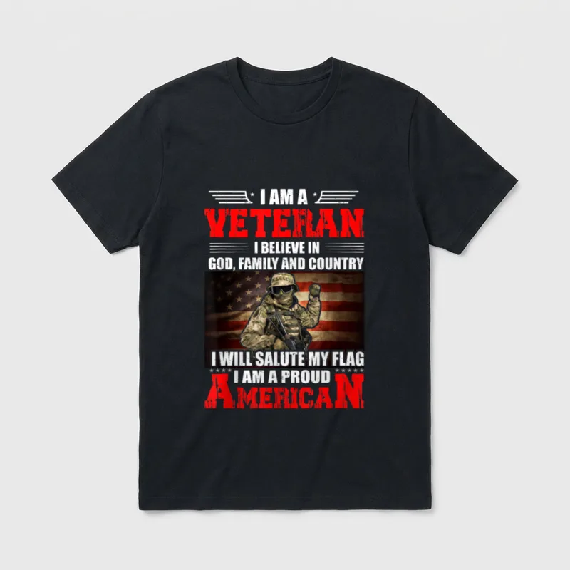 I'm a Veteran I Believe T-Shirt – Classic T-Shirt in Black