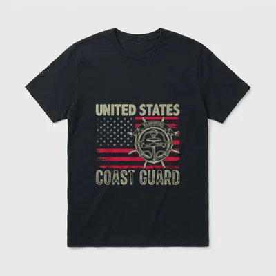Coast Guard Veteran Saying T-Shirt – Classic T-Shirt in Black