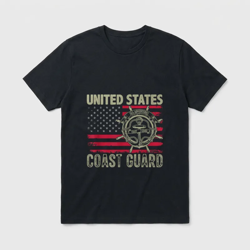 Coast Guard Veteran Saying T-Shirt – Classic T-Shirt in Black