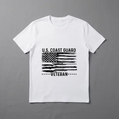 USCG Distressed Flag T-Shirt – Classic T-Shirt in Black