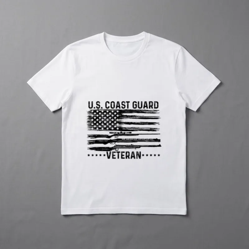 USCG Distressed Flag T-Shirt – Classic T-Shirt in Black