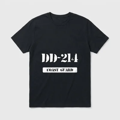 Coast Guard Proud Veteran DD-214 Alumni T-Shirt – Classic T-Shirt in Black