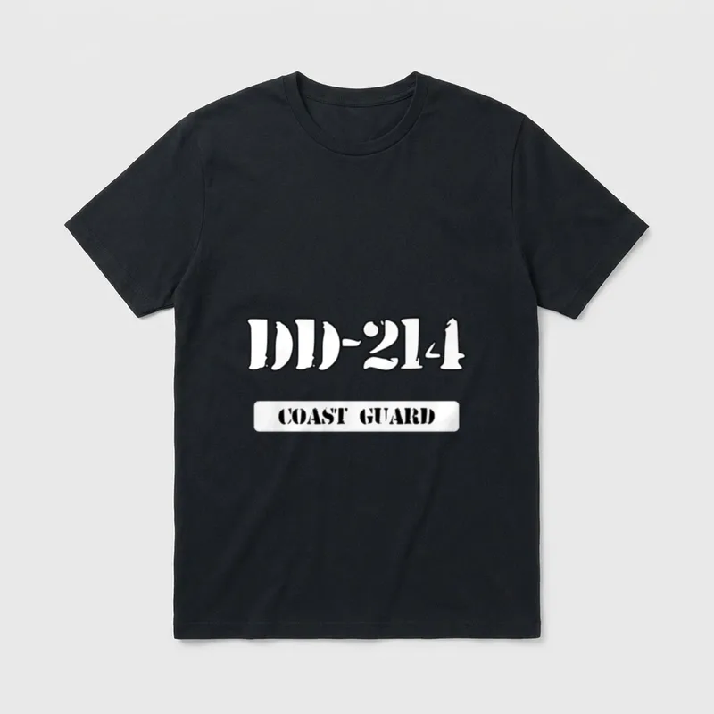 Coast Guard Proud Veteran DD-214 Alumni T-Shirt – Classic T-Shirt in Black