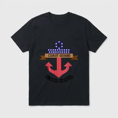 United States Veteran Coast Guard Basic T-Shirt – Classic T-Shirt in Black