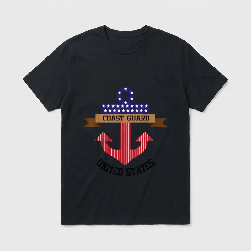 United States Veteran Coast Guard Basic T-Shirt – Classic T-Shirt in Black