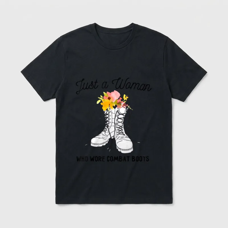 Women Veterans Combat Boots T-Shirt – Classic T-Shirt in Black