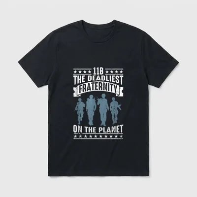 Deadliest Fraternity Military T-Shirt – Classic T-Shirt in Black