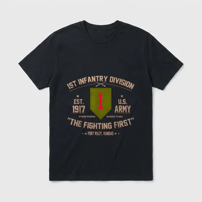 US Army 1st Infantry Division Veteran T-Shirt – Classic T-Shirt in Black