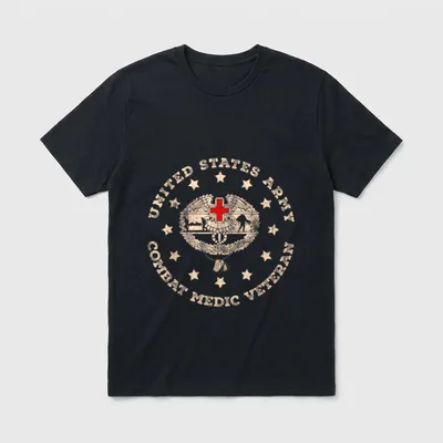 Army Combat Medic Veteran T-Shirt – Classic T-Shirt in Black