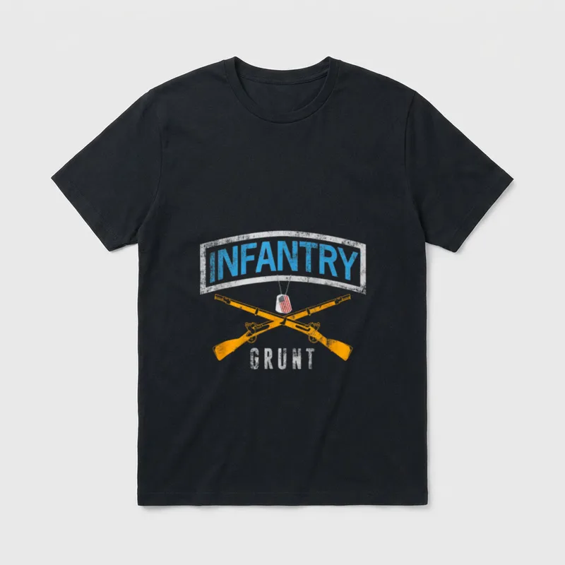 Infantry Veteran Fort Benning T-Shirt – Classic T-Shirt in Black