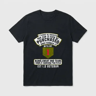 1st Infantry Division Veteran War Soldier T-Shirt – Classic T-Shirt in Black