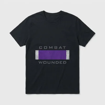 Purple Heart Award Veteran T-Shirt – Classic T-Shirt in Black