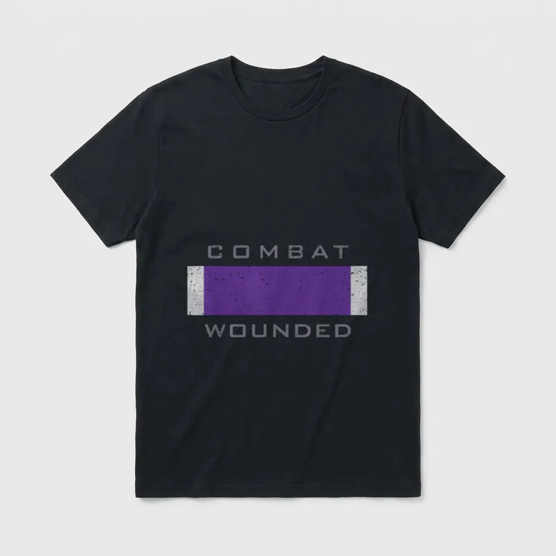 Purple Heart Award Veteran T-Shirt – Classic T-Shirt in Black