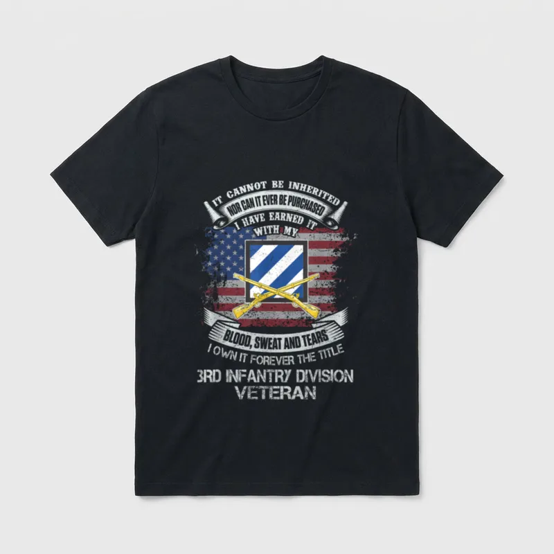 Combat Infantry Veteran Flag T-Shirt – Classic T-Shirt in Black