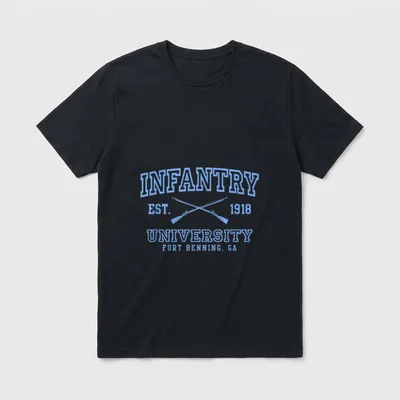 Infantry University Fort Benning American T-Shirt – Classic T-Shirt in Black