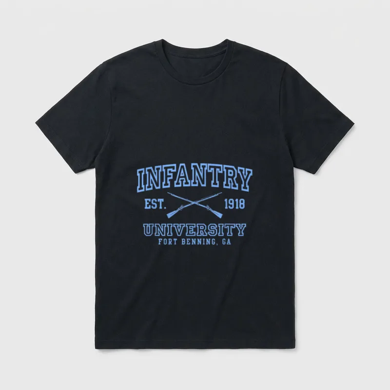 Infantry University Fort Benning American T-Shirt – Classic T-Shirt in Black