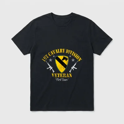 Vintage Military Cavalry Veteran T-Shirt – Classic T-Shirt in Black
