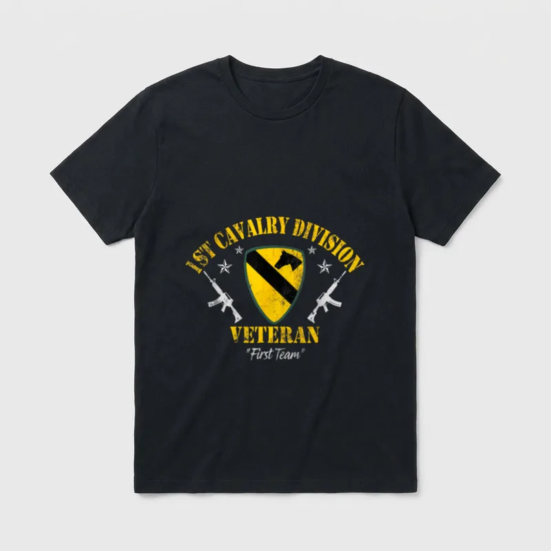Vintage Military Cavalry Veteran T-Shirt – Classic T-Shirt in Black