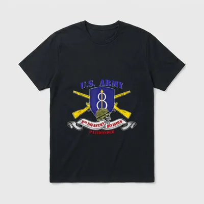 8th ID Pathfinder Division T-Shirt – Classic T-Shirt in Black