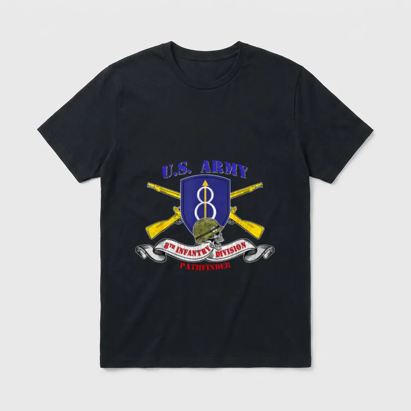 8th ID Pathfinder Division T-Shirt – Classic T-Shirt in Black