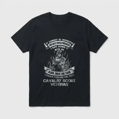 US Army Cavalry Scout Military T-Shirt – Classic T-Shirt in Black