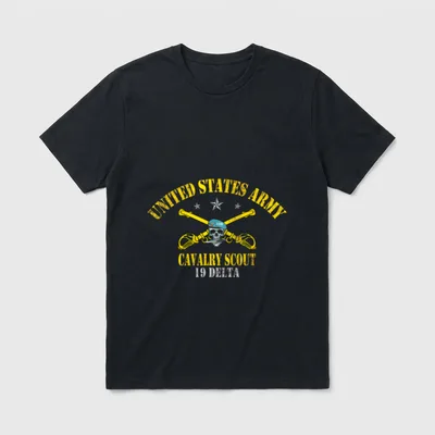 19D Cavalry Scout Veteran T-Shirt – Classic T-Shirt in Black