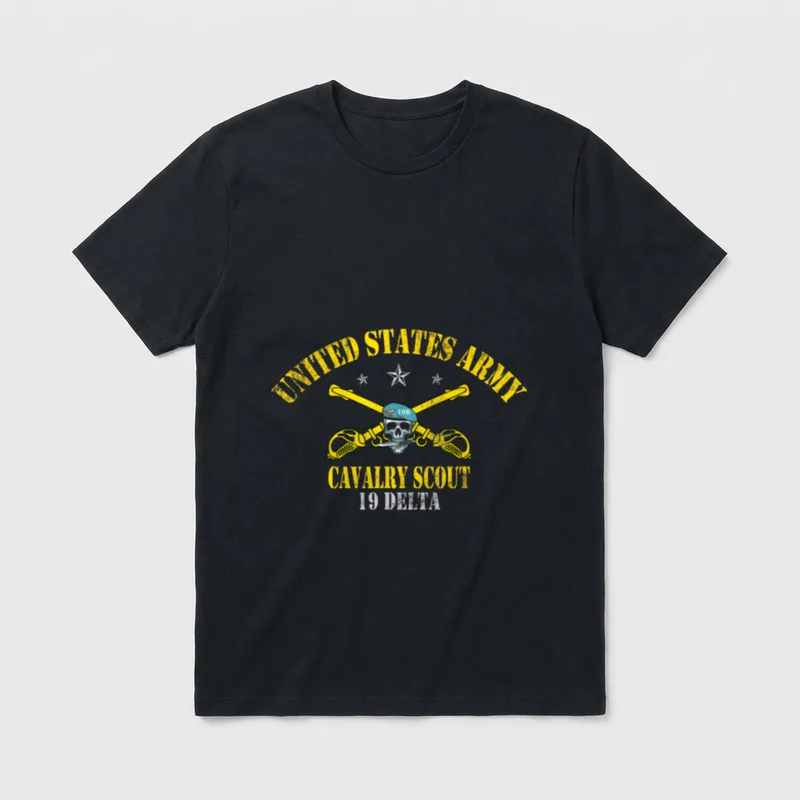 19D Cavalry Scout Veteran T-Shirt – Classic T-Shirt in Black