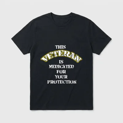 Medicated Veteran Combat & Infantry Veteran Shirts T-Shirt – Classic T-Shirt in Black