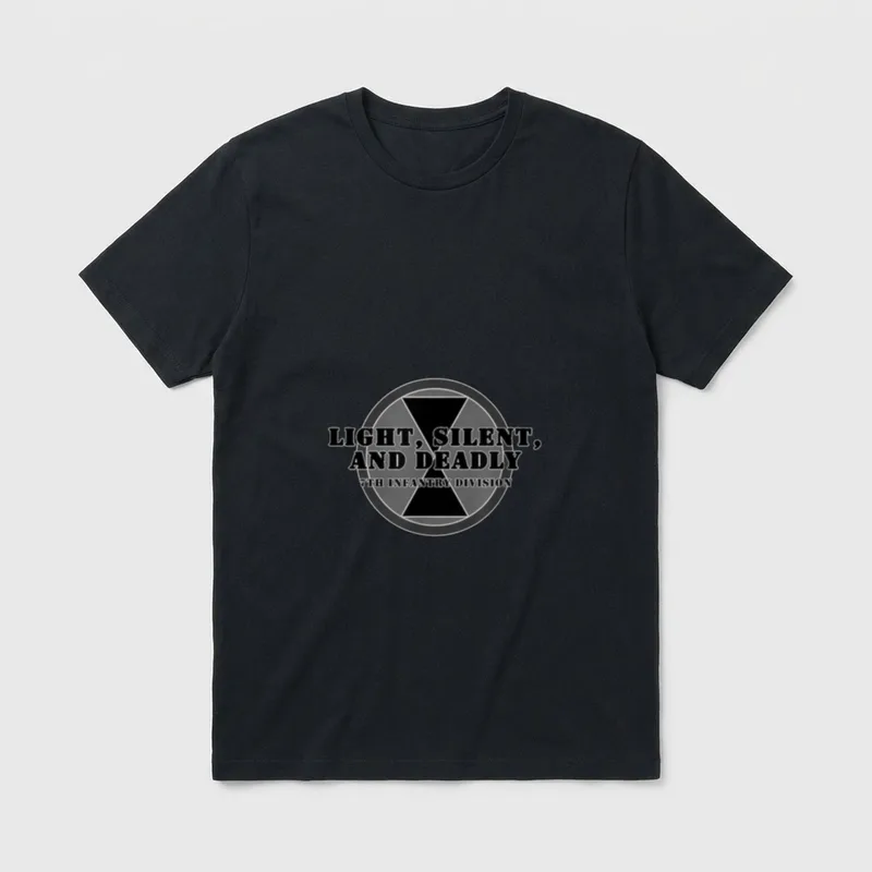 7th Infantry Department Emblem Themed Army T-Shirt – Classic T-Shirt in Black