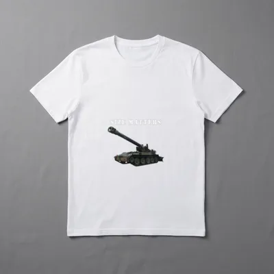 Field Artillery Veteran T-Shirt – "SIZE MATTERS" text with M110 self-propelled howitzer below – Classic T-Shirt in Black