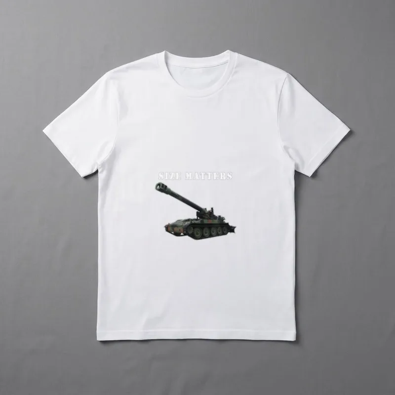 Field Artillery Veteran T-Shirt – "SIZE MATTERS" text with M110 self-propelled howitzer below – Classic T-Shirt in Black
