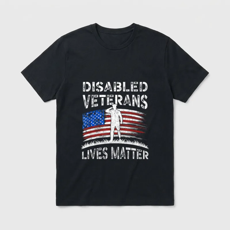 Disabled Veterans Lives Matter T-Shirt – Classic T-Shirt in Black