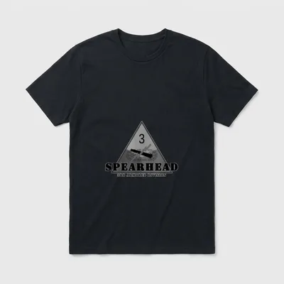 Army Armored Division Emblem T-Shirt – Spearhead and 3rd Armored Division insignia – Classic T-Shirt in Black
