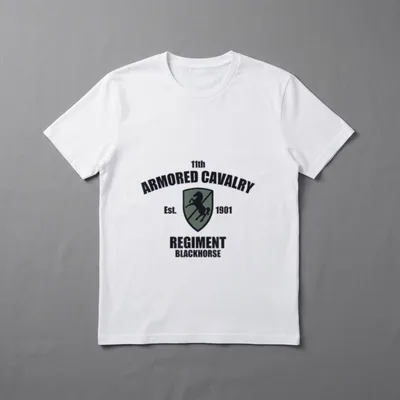 Armored Cavalry Veteran T-Shirt – 11th Armored Cavalry Regiment Blackhorse Est. 1901 shield badge – Classic T-Shirt in Black
