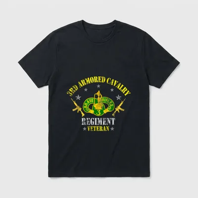 Armored Cavalry Veteran Patriotic T-Shirt – Classic T-Shirt in Black