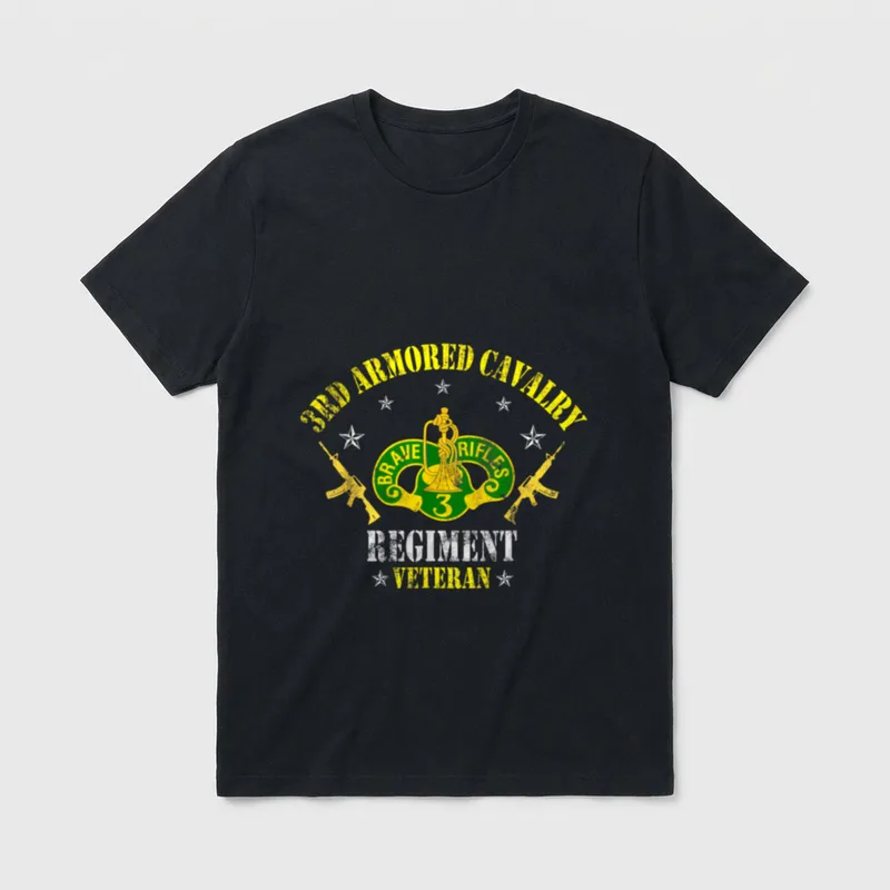 Armored Cavalry Veteran Patriotic T-Shirt – Classic T-Shirt in Black